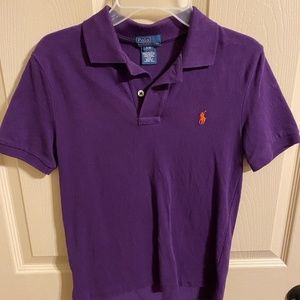 Boys Ralph Lauren polo purple green size 8